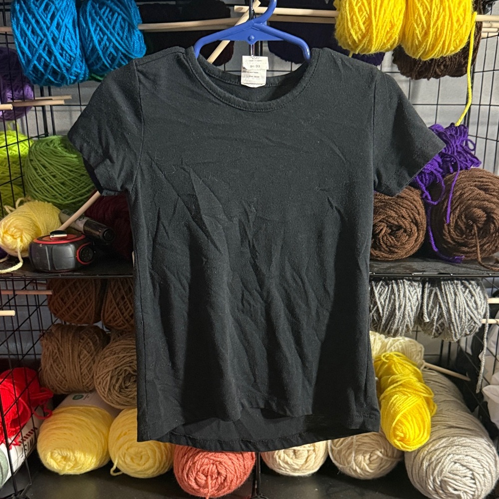 Elegant Black Short Sleeve Women's Tee